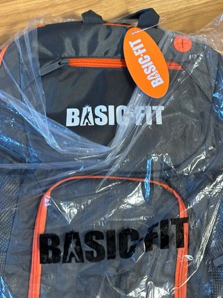 Mochila Basic-Fit Gris y Naranja Nueva