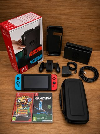 Nintendo Switch+Juegos+Accesorios– ¡Pack completo