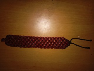 Pulseras Macramé Rojo y Negro
