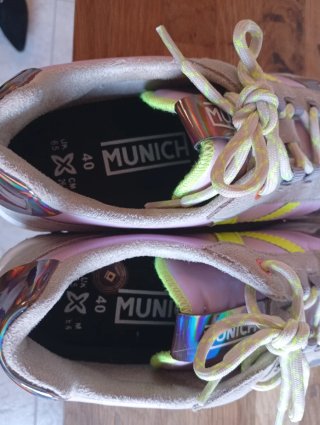 Zapatillas Munich Talla 40 Rosa y Gris