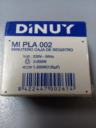 Minutero Dinuy MI PLA 002 Caja Registro