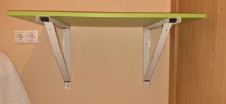 Escritorio plegable pared verde