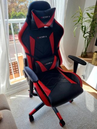 Silla Gaming Racer X Negra y Roja