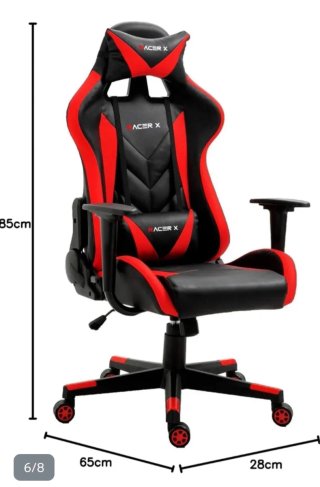 Silla Gaming Racer X Negra y Roja