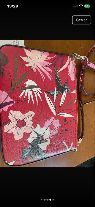 Bolso Guess floral rojo y rosa