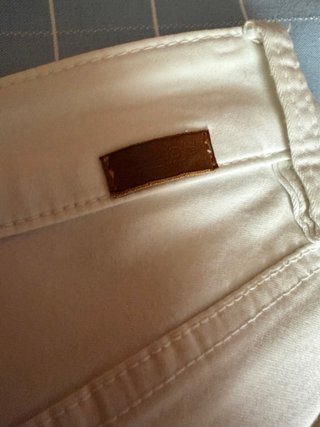 Pantalón pitillo blanco Massimo Dutti