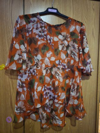 Blusa Verano Estampada Multicolor Talla M