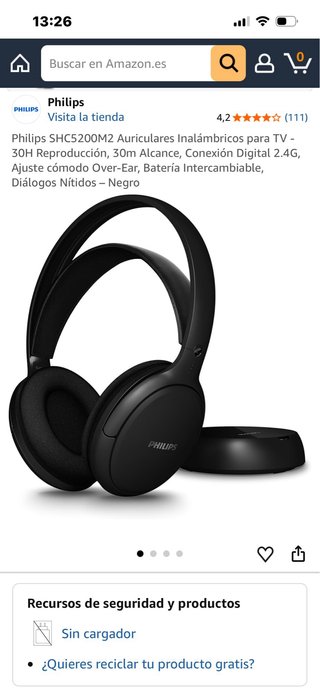 Auriculares Philips SHC5200M2 TV Digital