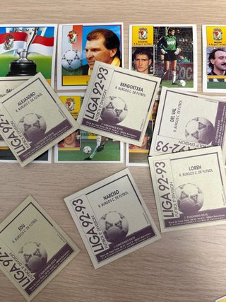 Lote 16 cromos Real Burgos Liga 92-93