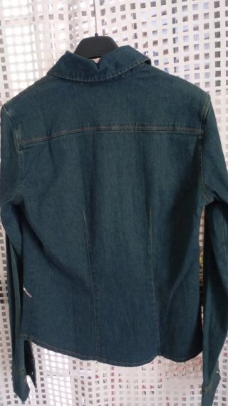 Camicia jeans Benetton donna paillettes