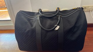 Bolsa Loewe Vintage Lona y Piel Negra