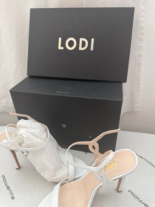 Sandalias Lodi Blancas Tacon Mujer