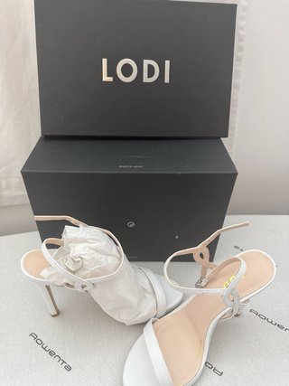 Sandalias Lodi Blancas Tacon Mujer