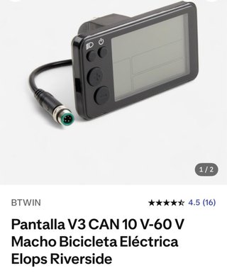Pantalla para bicicleta eléctrica