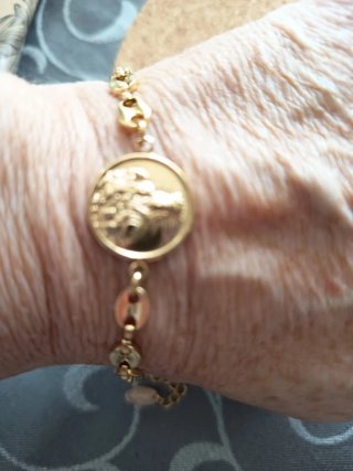 Pulsera Acero Baño Oro Virgen