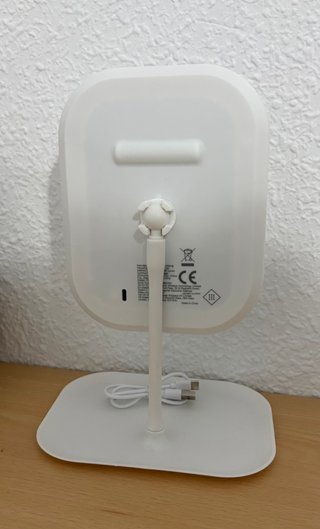 Espejo LED de maquillaje USB-C 3 colores