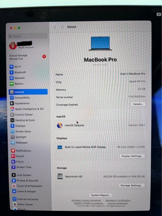 MacBook Pro M1 16 32GB