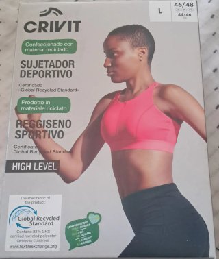 Sujetador deportivo rosa. Talla L