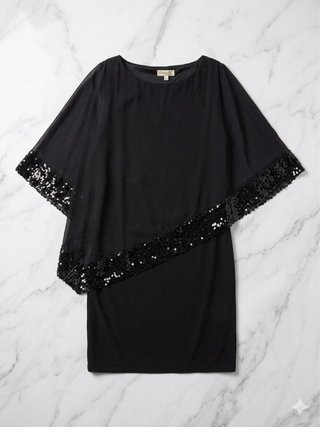 Vestido negro con lentejuelas