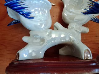 Pájaros de porcelana portuguesa vintage