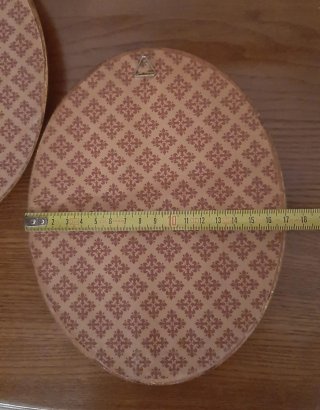 2 Quadri Ovali con Cornice  color Oro