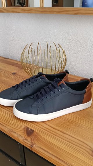Zapatos Zara Azul y Marrón Talla 39