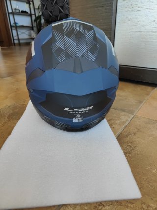 Casco de moto LS2 azul