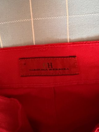 Pantalón Carolina Herrera Rojo