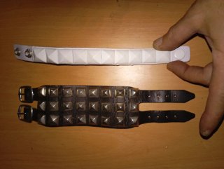 Pulseras Punk de piel con Tachuelas