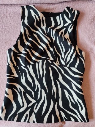 Top Zara Animal Print Talla XS