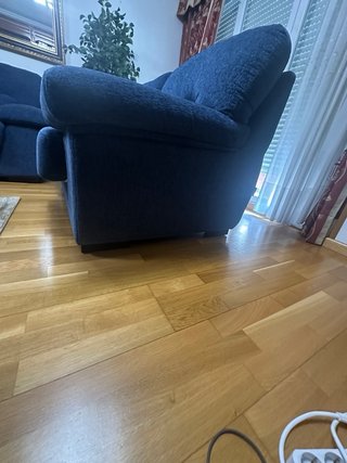 Sofas azules de tela