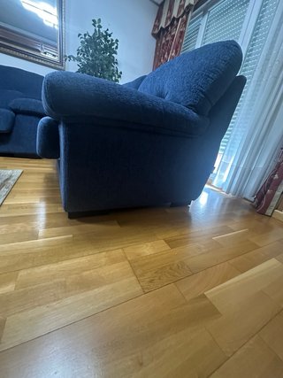 Sofas azules de tela