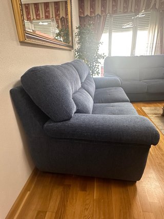 Sofas azules de tela