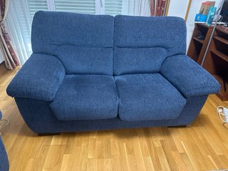 Sofas azules de tela