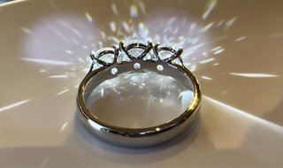 Anillo Tresillo Alta Joyería 18k Diamantes