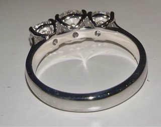 Anillo Tresillo Alta Joyería 18k Diamantes