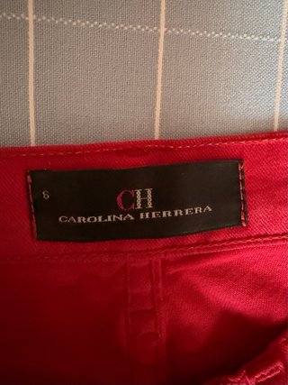Pantalón Carolina Herrera Rojo