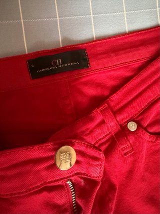 Pantalón Carolina Herrera Rojo