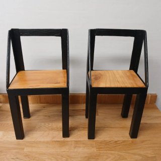 Soportes decorativo silla metal y madera
