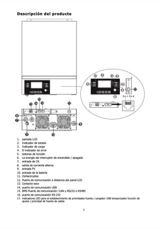 Inversor Híbrido Axpert VMIII, 48V 5000W, 220V