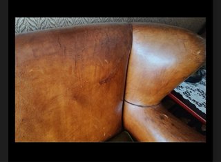 Conjunto Sofás Salón Años 70 Piel y Terciopelo