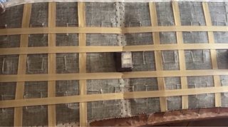 Sofá de tres plazas Años 70 Piel y Terciopelo