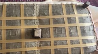 Sofá de tres plazas Años 70 Piel y Terciopelo