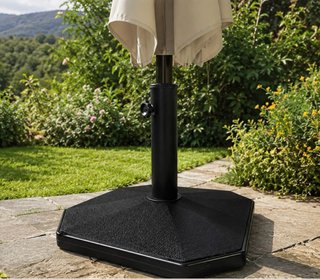 Pie de parasol 50 kg negro como nuevo