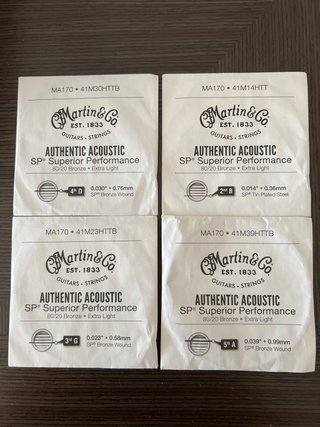 Regalo. Cuerdas Guitarra Martin & Co MA170