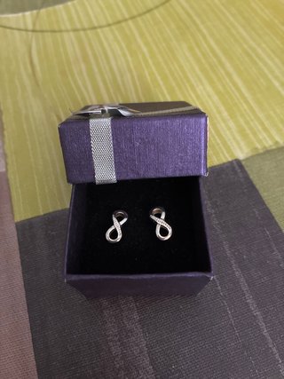 Pendientes Infinito Plata Ley 925