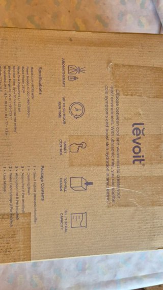Umidificatore Levoit 6L Nebbia Calda/Fredda Aromi