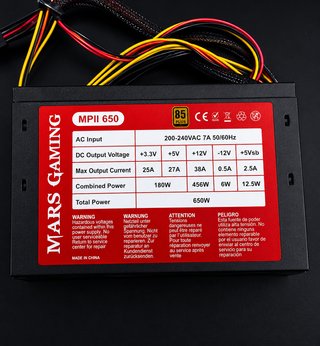 Fuente Alimentación Mars Gaming MPII 650W