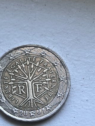Moneda  rara 2 Euros Francia 2001
