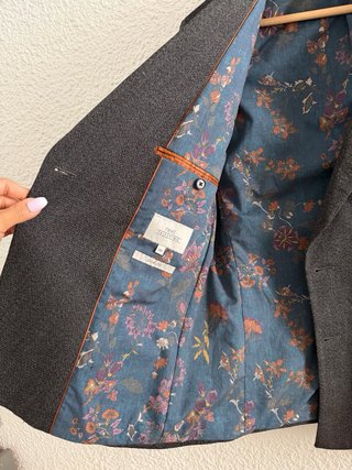 Abrigo de vestir gris talla XS